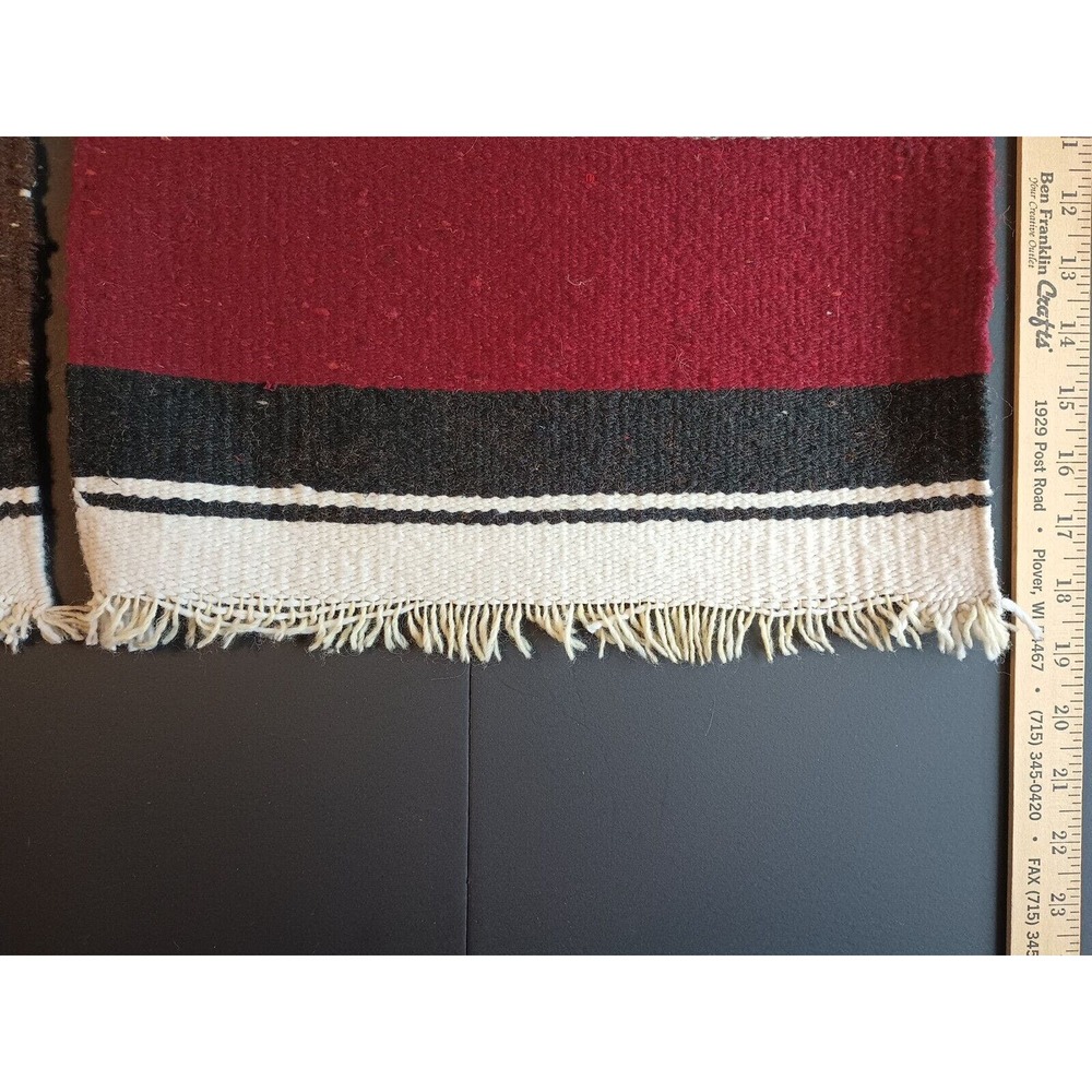 2 - Native Woven Wool Rug Place Mat Hanging with Bird 18" x 13" - Picture 10 of 10